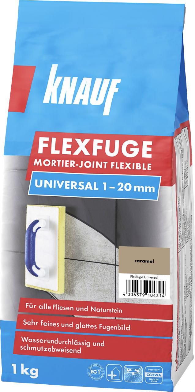 Knauf - Fugenmörtel Flexfuge Universal 1 - 20 Mm Caramel 1 Kg Fugenmörtel