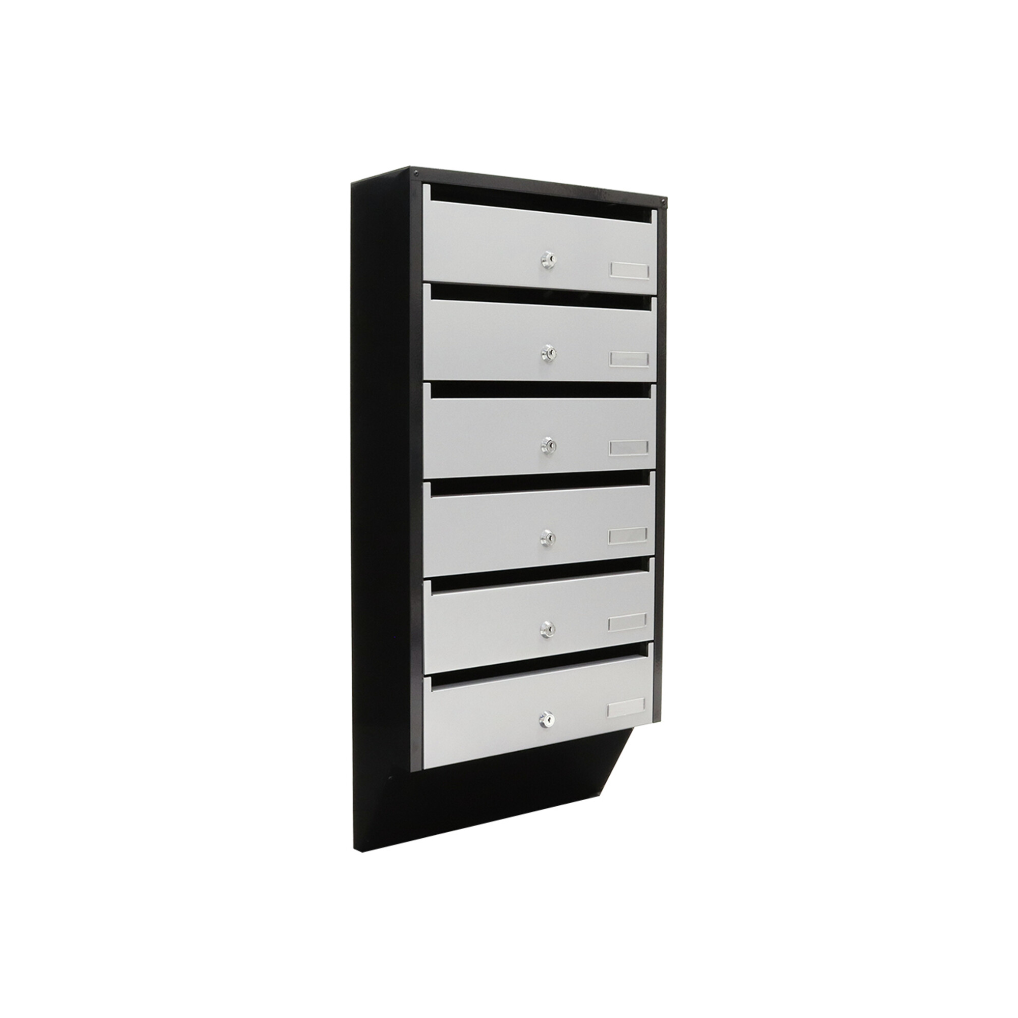 Rottner Mehrfarbig/Schwarz/Silber Briefkasten, Briefkastenanlage Depot 6 (14 X 38 X 82.40 Cm) - Image 3