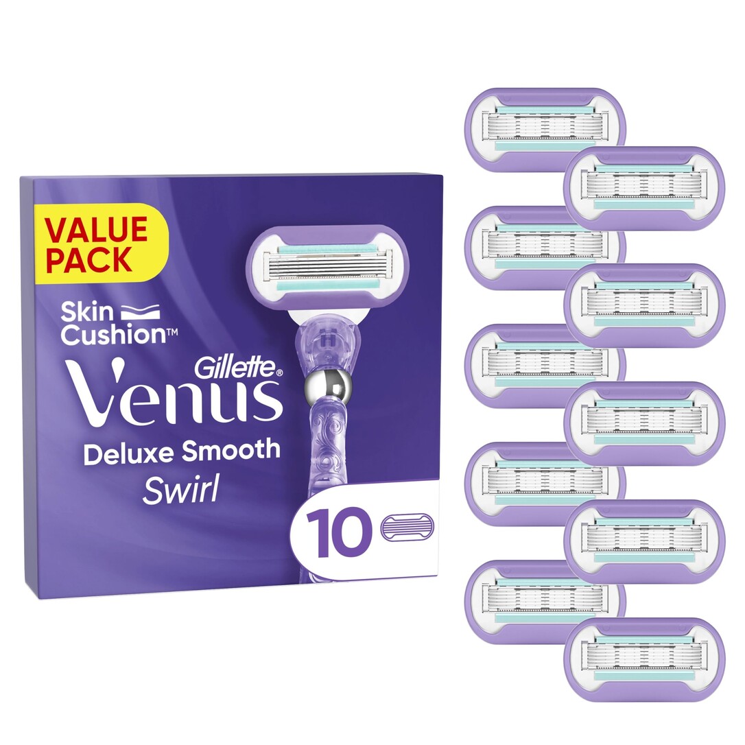 Gillette Venus Damen Violett Rasierklingen, Deluxe Smooth Swirl (10X) - Image 4