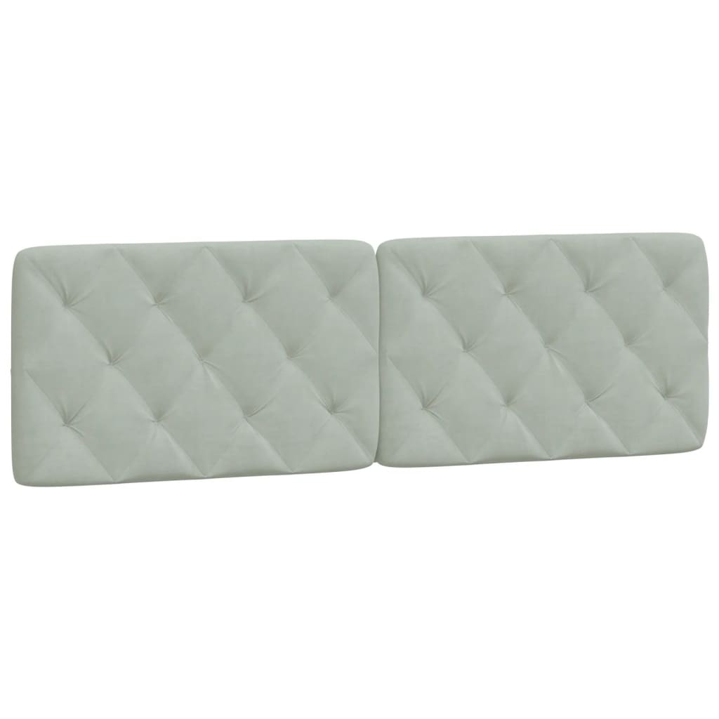 Coussin De Tête De Lit Gris Clair 160 Cm Velours - Vidaxl
