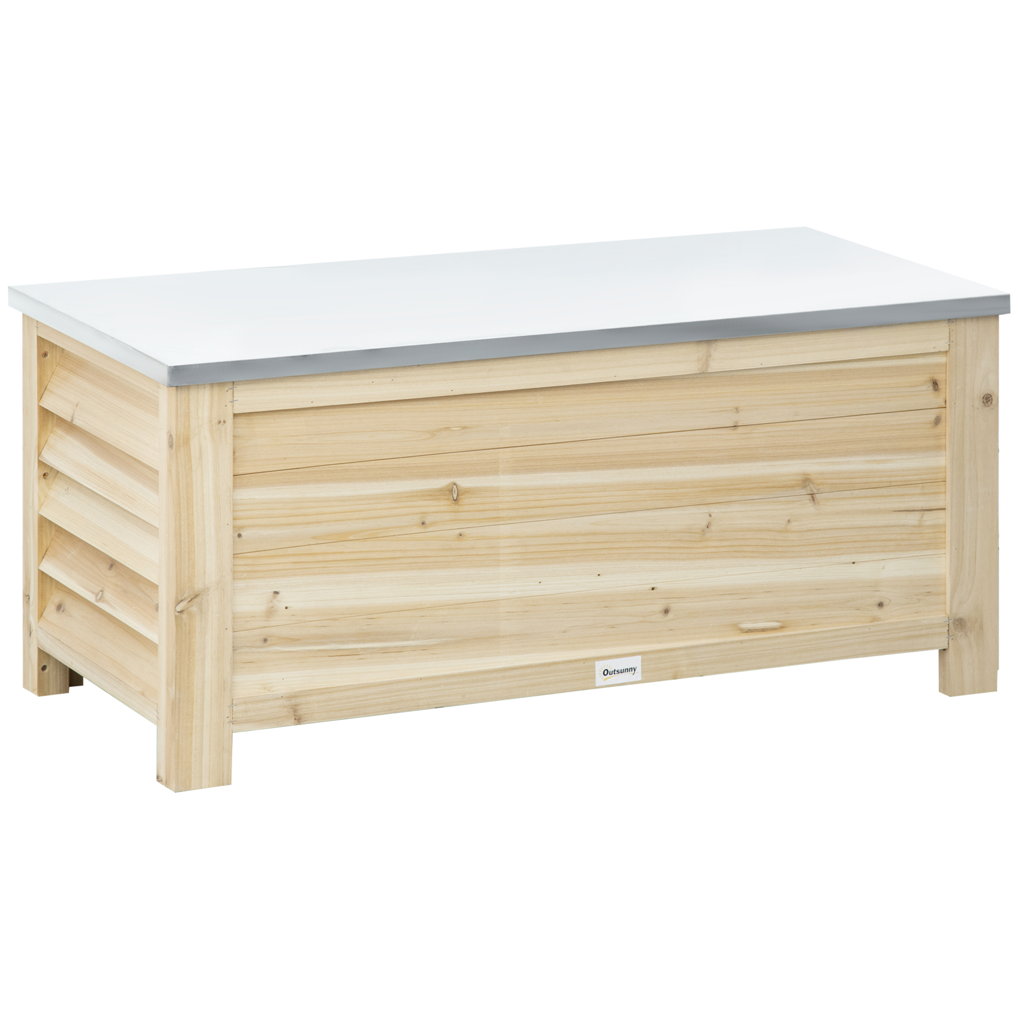 Outsunny - Banc Coffre De Jardin 2 En 1 - Dim. 110l X 50l X 50h Cm