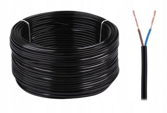 Oem Schwarz Omyp 2X0,75 100M Es Elektrokabel
