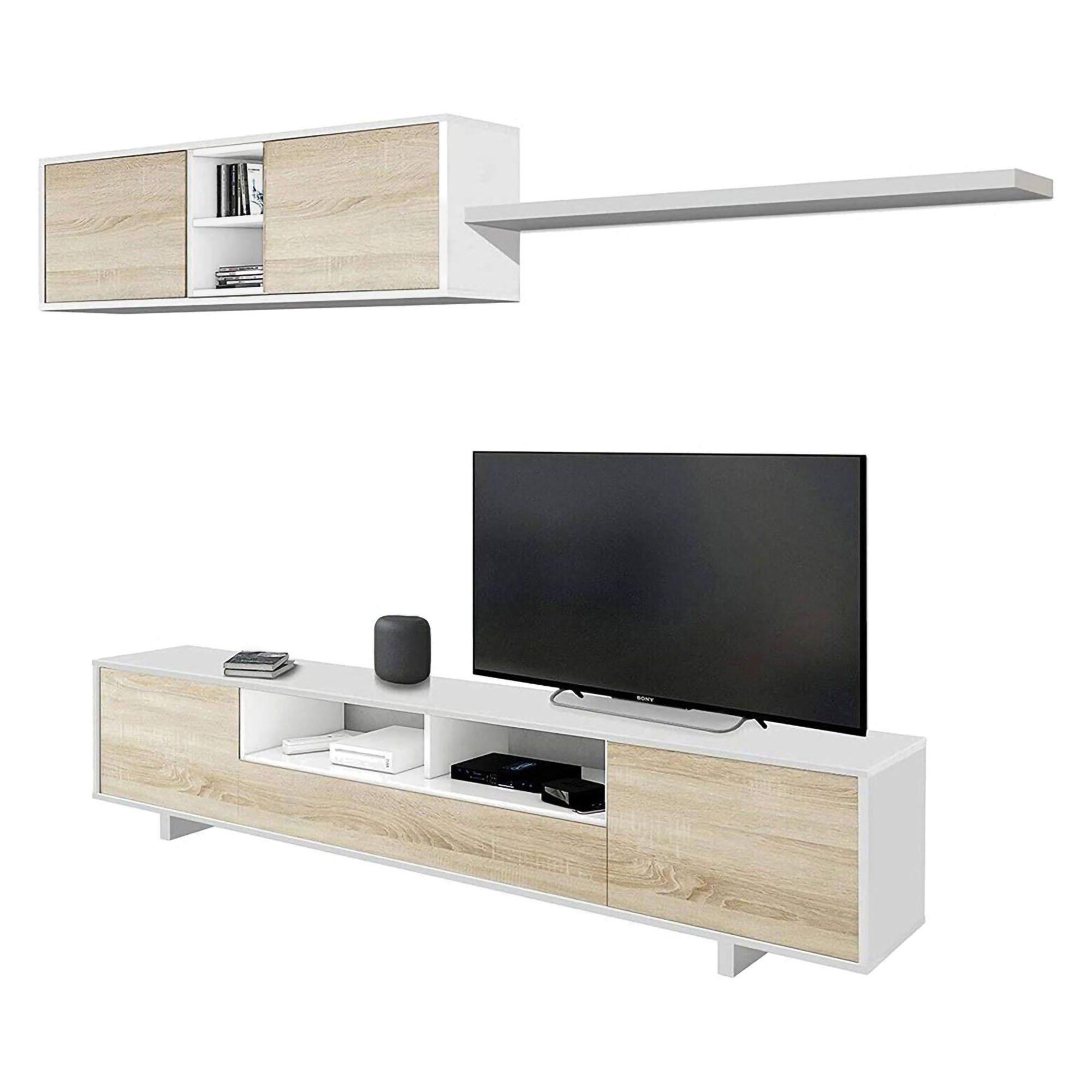 Parete Attrezzata Angora, Mobile Da Soggiorno Porta Tv, Composizion...
