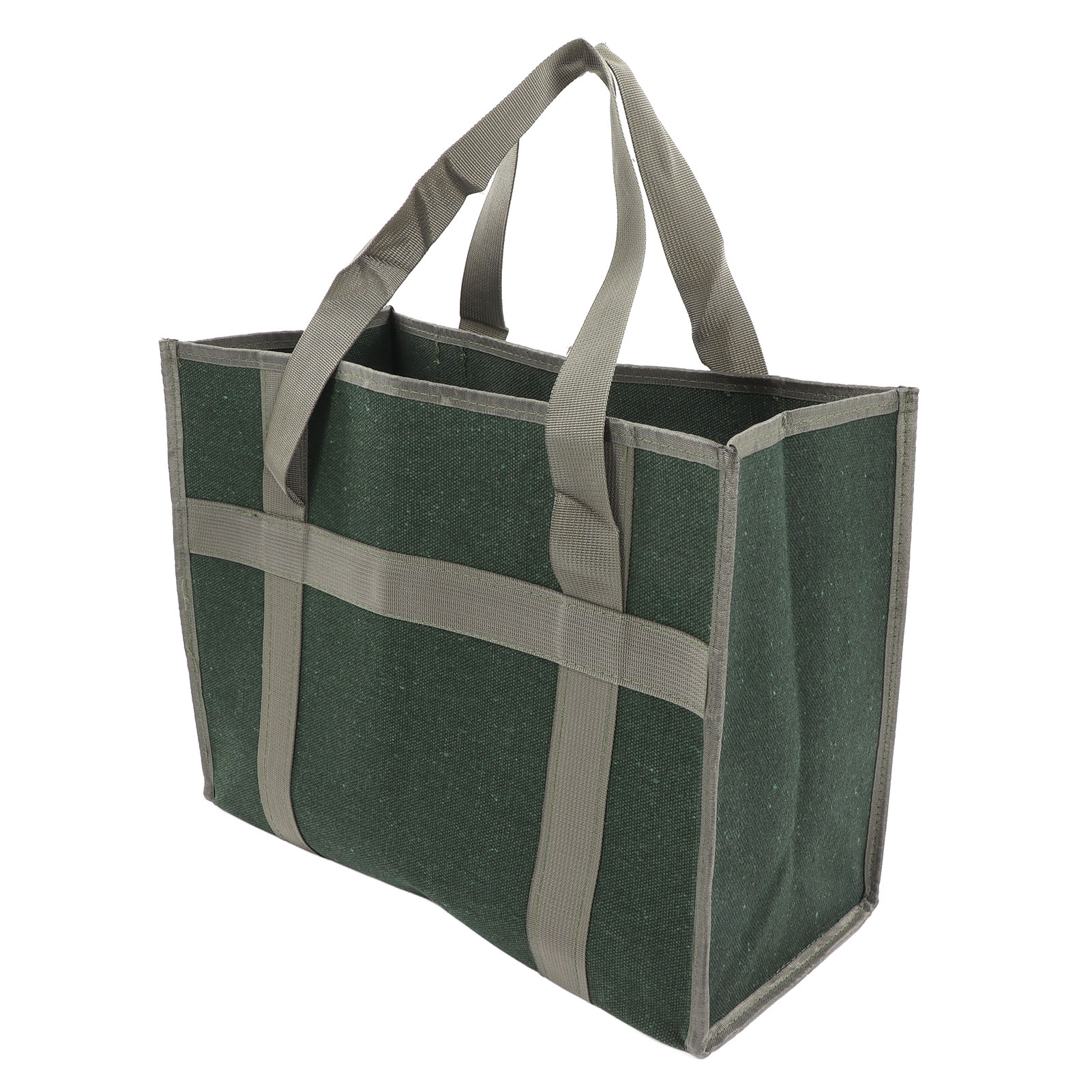 Sacoche à outils à large ouverture en toile vert olive, 43 x 32 x 21 cm, grande capacité