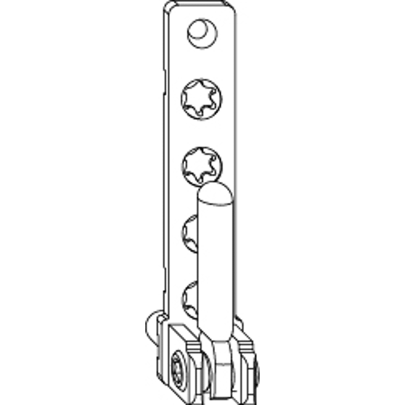 Maco Silber Ecklager Pvc Mit 7 Mm Tragezapfen 23 Mm Lang - Bild 2