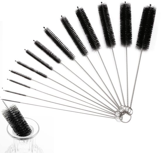 Set Di 13 Spazzole In Nylon Per Tubi, Ideali Per Bottiglie, Tubi Flessibili, Provette, Frullatori, Spremiagrumi, Estrattori, Ecc.