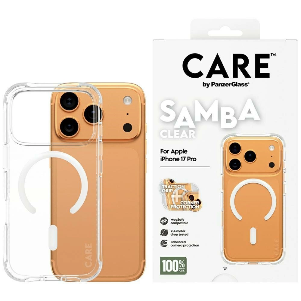 PanzerGlass MagSafe Hülle für iPhone 17 Pro Samba Hülle, 2.3M Anti-Vergilbung Schlankes Profil Erhöhte Kameralünette Kompatibel mit MagSafe Transparent - Bild 4