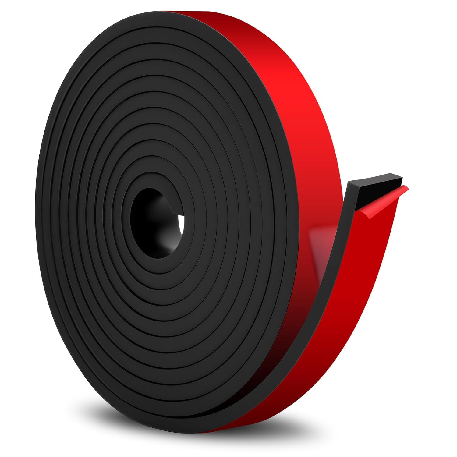 Bande caoutchouc adhésive néoprène 20 mm x 5 mm x 3 m, antidérapante, pour protection de sol et joints