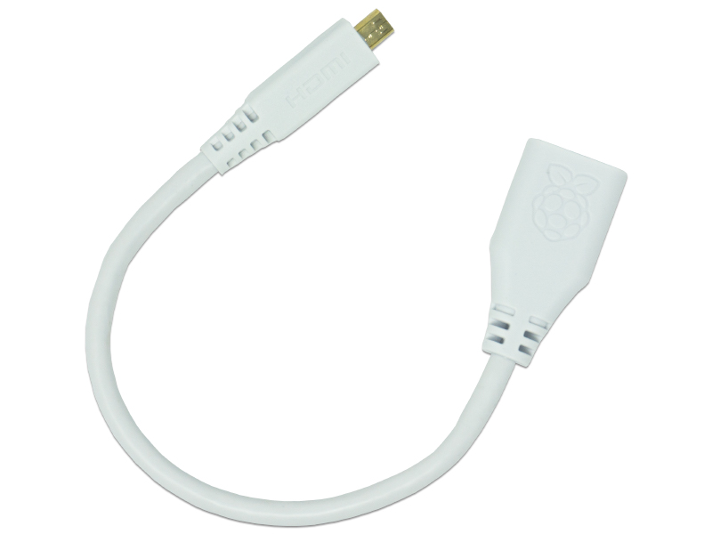 Raspberry Pi Schwarz Raspberry Pi® Hdmi-Adapter Raspberry Pi® [1X Hdmi-Stecker D Micro - 1X Hdmi-Buchse] 23.5 Cm