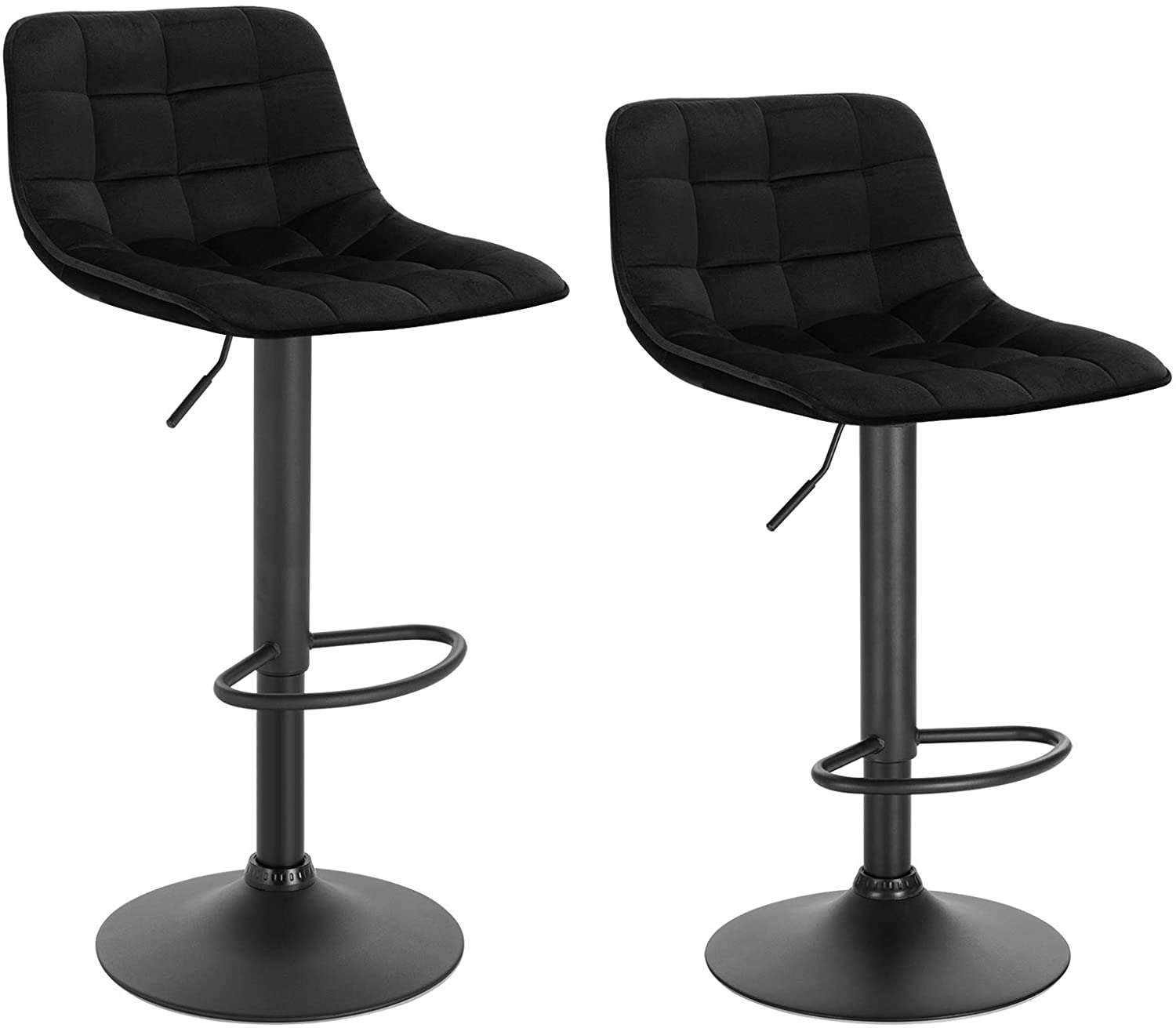 Lot De 2 Tabourets De Bar Woltu En Velours Et Métal