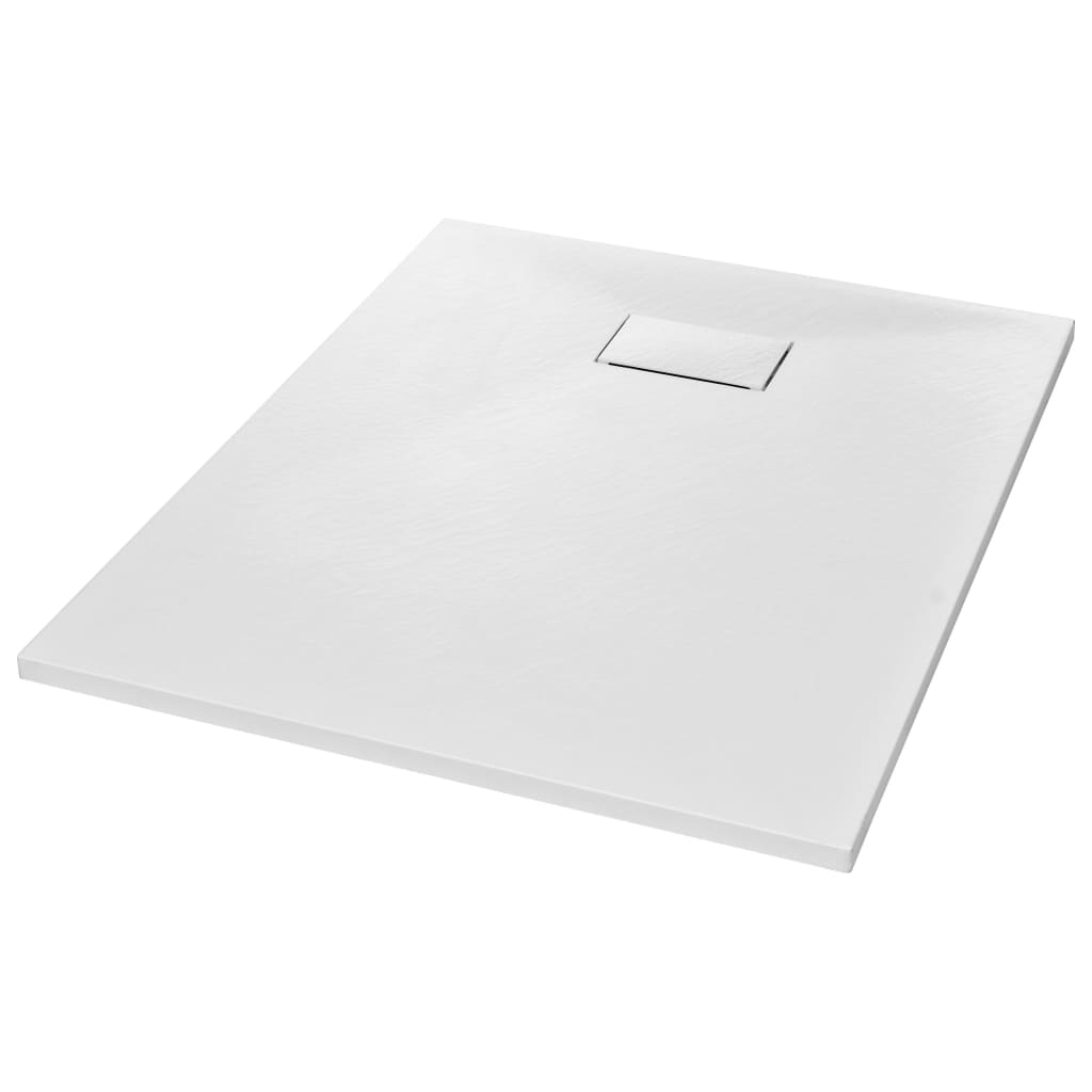 Shower Base Tray Smc White 100x80 Cm Vidaxl