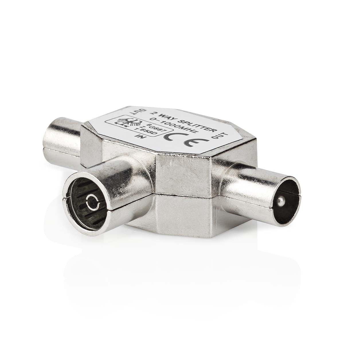 Nedis Koaxial-Splitter, 2 x IEC (Coa xial) Stecker - IEC (Coaxia, Antennenkabel - Bild 3