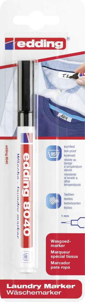 Edding e-8040 laundry marker black - Image 3