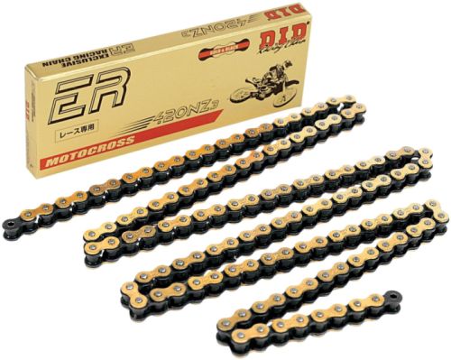 DID CHAIN 420NZ3 (Gold & Schwarz) – Länge: 134 Glieder mit Clip-Verbindung (RJ) - Bild 3