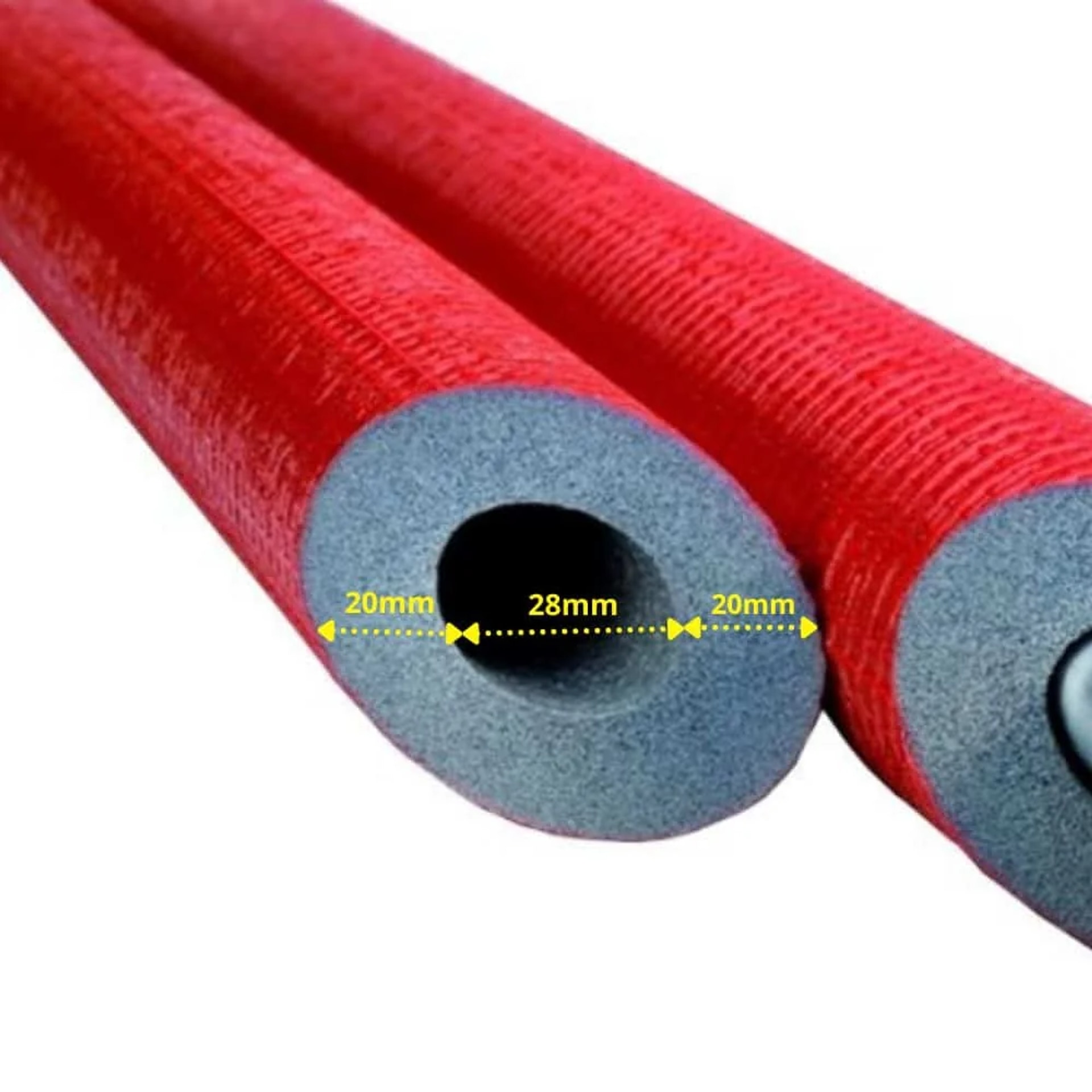 Boni-Shop® Rohrisolierung 28mm, 2m, Heizungsrohr, Dämmung
