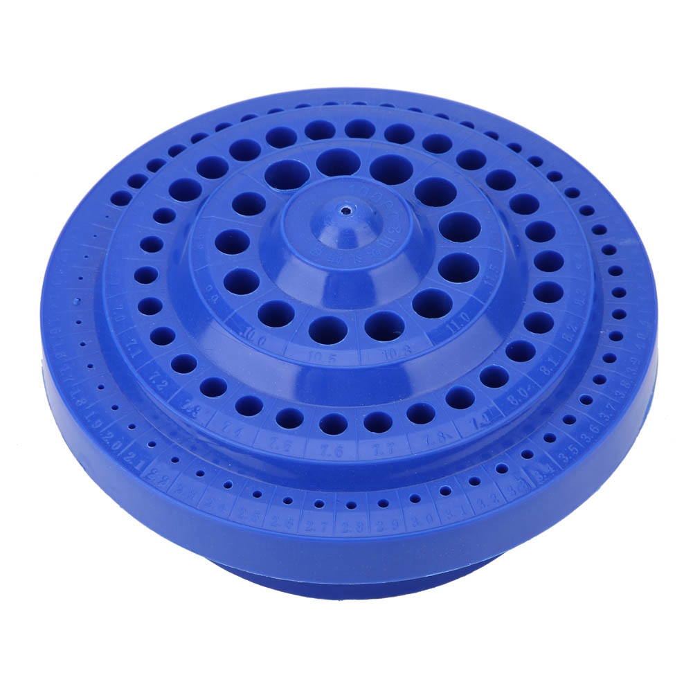 Support de rangement pour forets, 100 trous calibrés 1 à 13 mm, base antidérapante