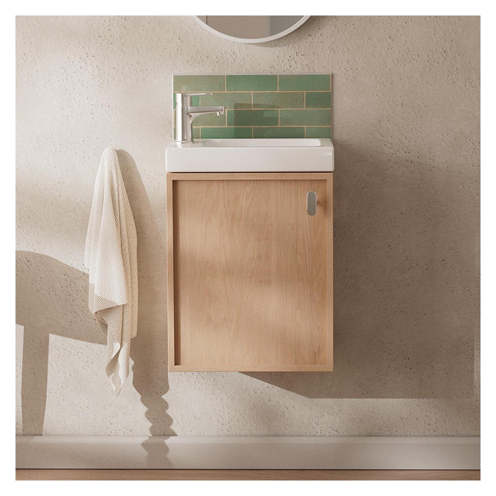 Meuble Lave-mains Décor Chêne Frame