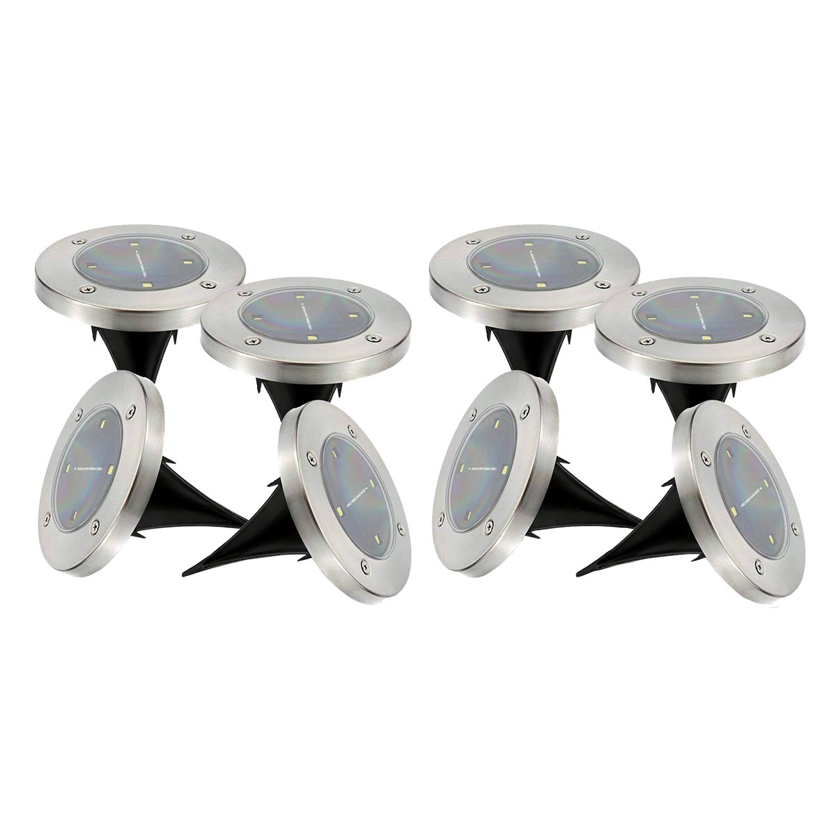 Lumi Jardin Lote de 8 Focos Solares D12cm Decky