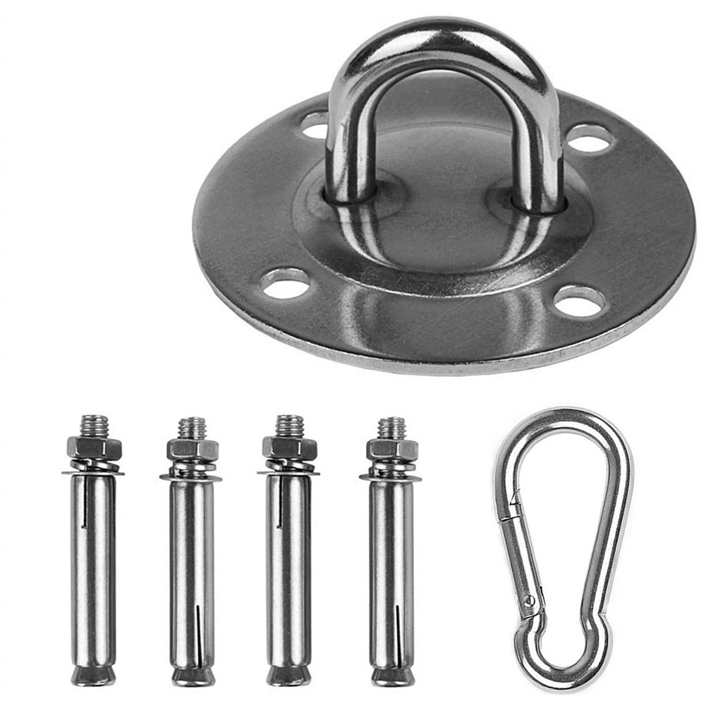 Crochet de suspension en acier inoxydable pour plafond et mur, support pour anneaux de gym, hamac yoga, balançoire et chaise suspendue