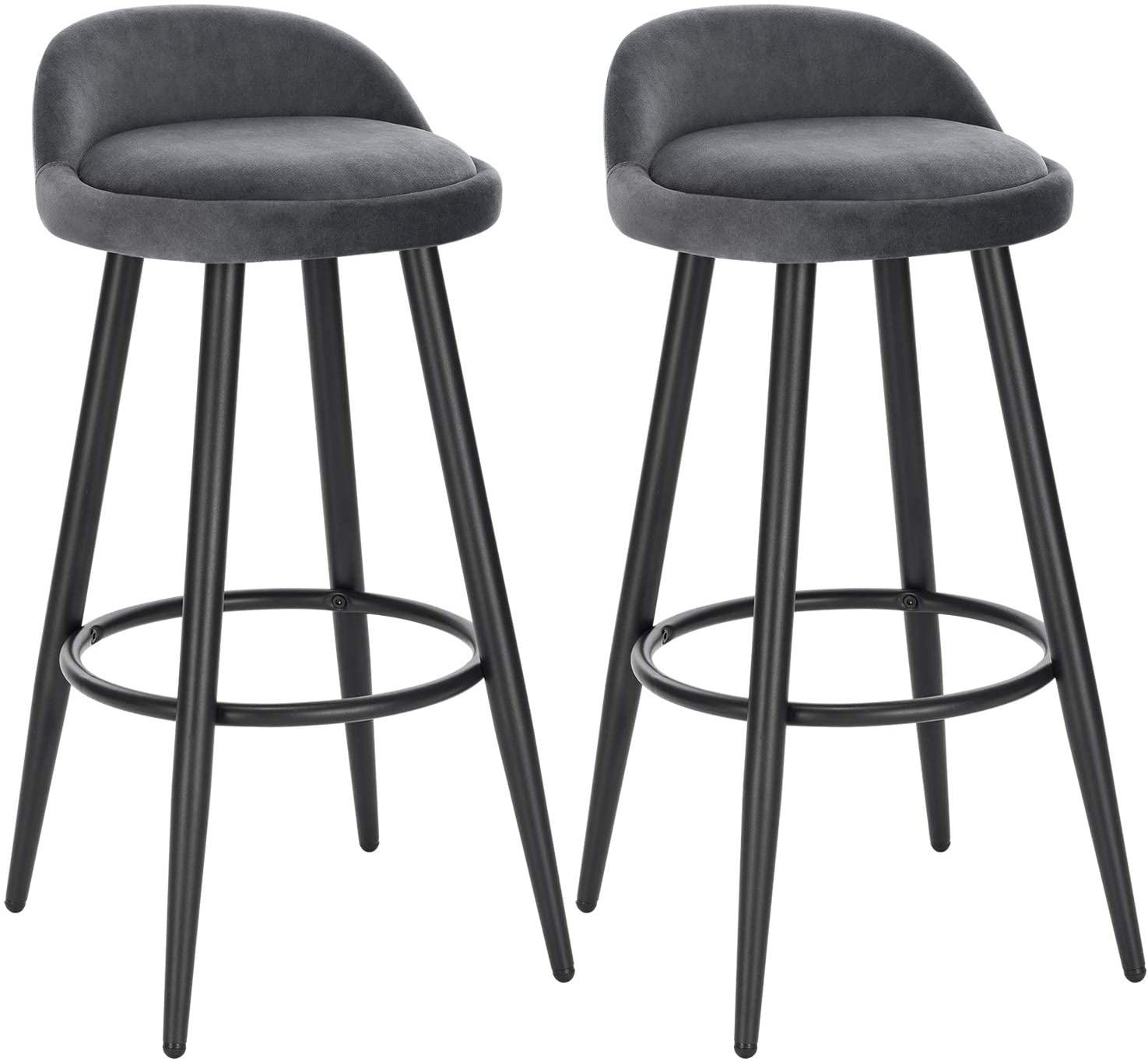 Woltu - Lot De 2 Tabouret De Bar Chaise De Bar En Velours