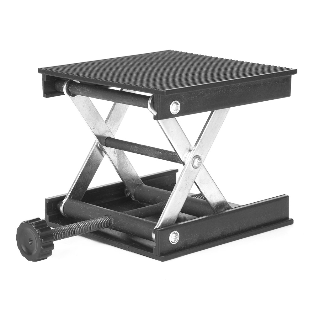 Plateforme de levage manuelle 90 x 90 mm, support métallique, hauteur réglable jusqu'à 90 mm