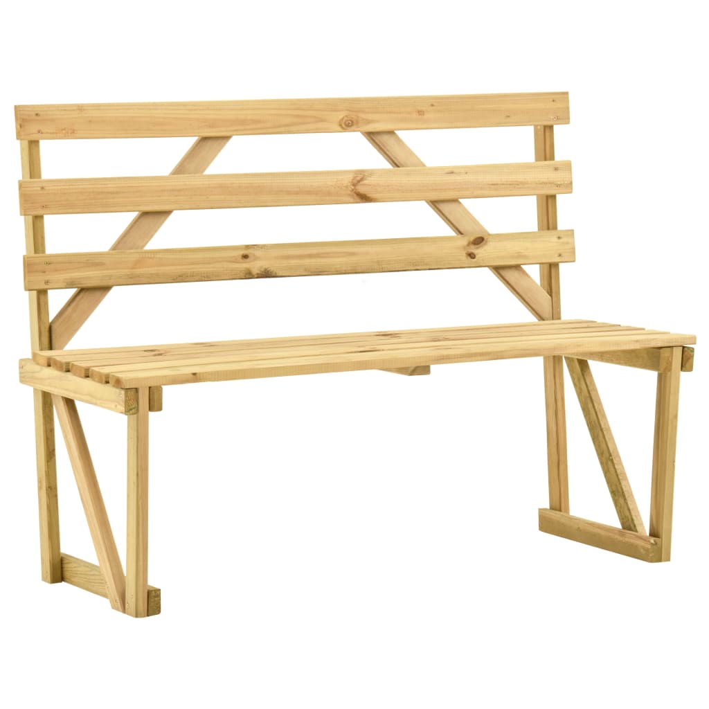 Vidaxl Grün - Gartenbank 120 Cm Kiefernholz Imprägniert