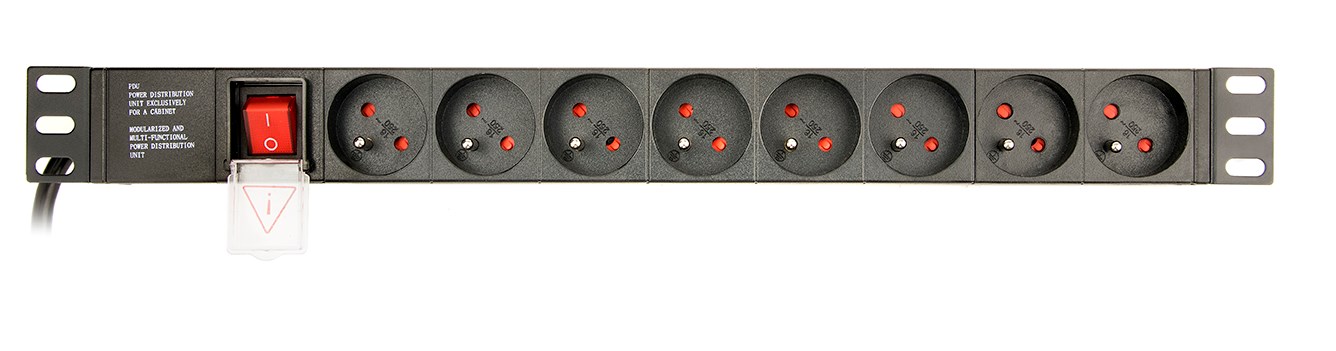 Gembird Schwarz Energenie Eg-Pdu-014-F Rack Power Distribution Unit (8 Fr Sockets, 1U, 16A, Schuko Plug, 3M, Black Color)