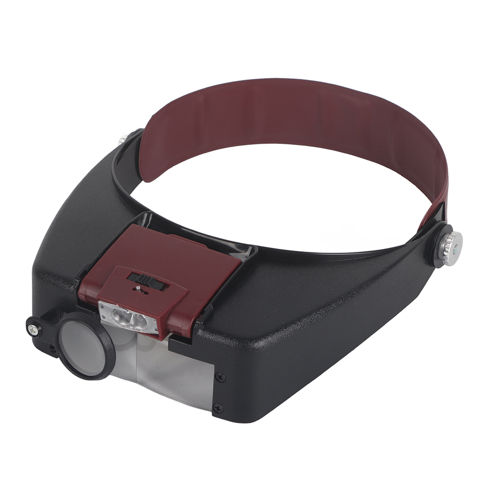 Loupe frontale à LED avec 3 lentilles interchangeables, 4X et 5X, bandeau réglable, WINS