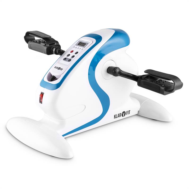 Klarfit - Cycloony Minibike Bewegungstrainer Motor 120kg Fernbedienung Weiß/blau