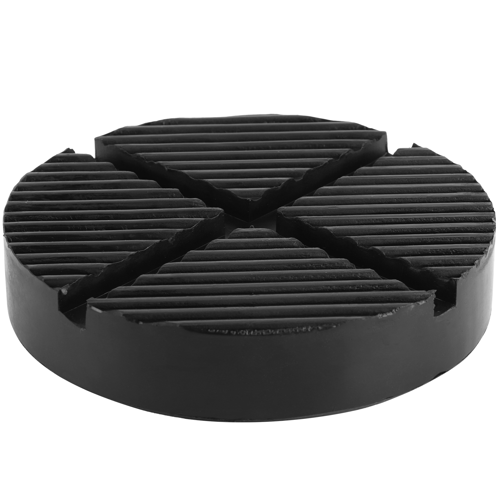 Patin de cric universel en caoutchouc, disque amortisseur rainuré Ø 125 mm, épaisseur 2,6 cm, 1 pièce
