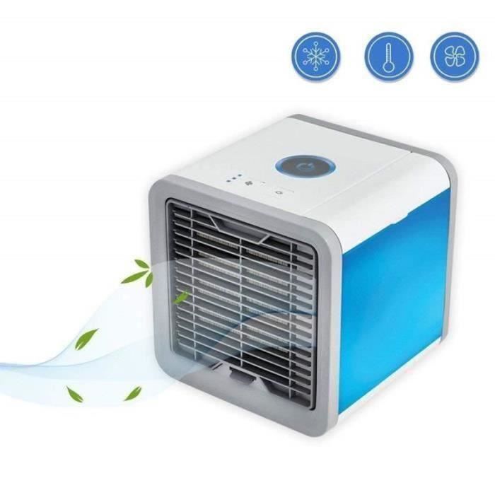 Questo Mini Condizionatore D'Aria 3 In 1, Umidificatore, Raffrescatore Evaporativo E Ventilatore Portatile Usb È Dotato Di Luce Led Ed È Adatto Per Casa, Ufficio E Campeggio.