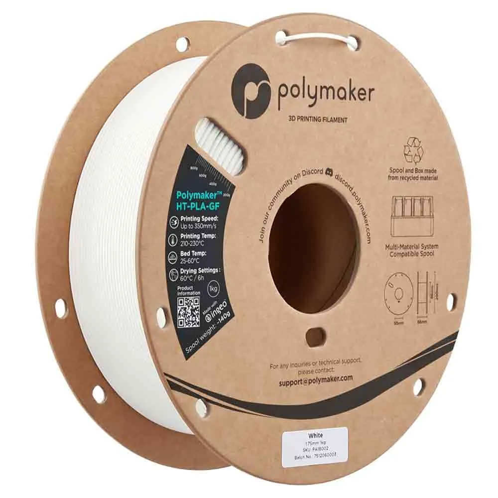 Polymaker PLA Filament HT-PLA-GF Weiß 1,75 mm 1 kg 3D Drucker - Bild 4
