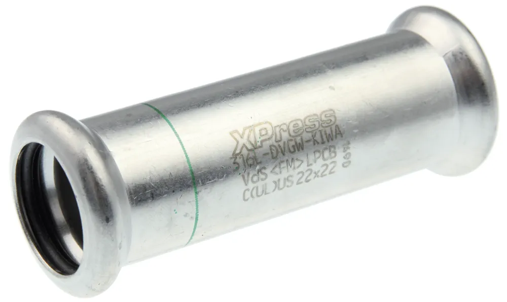 Vsh Versilbert Xpress Edelstahl Schiebemuffe I/I 88,9 Typ R2703, 6204297