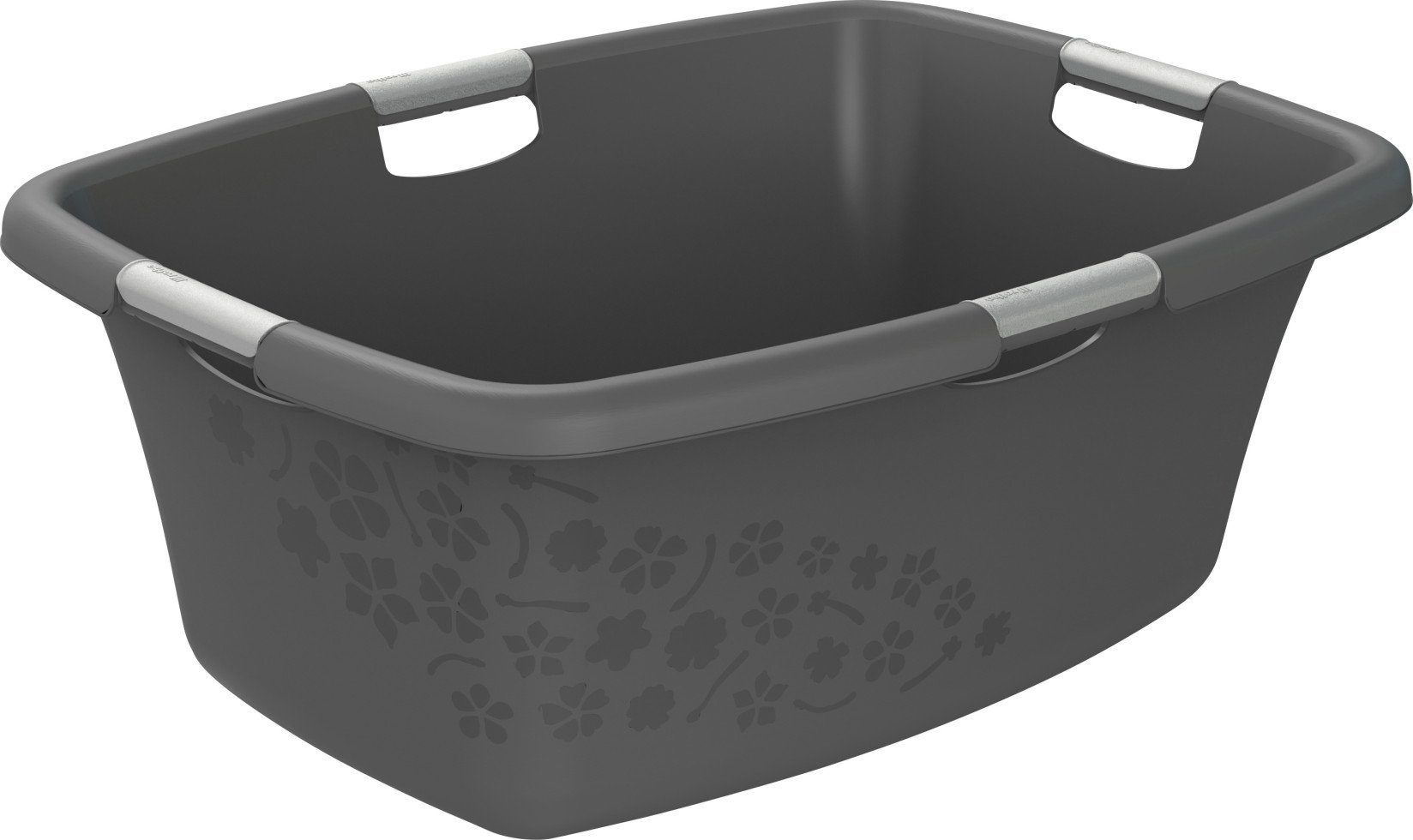 Rotho Grau Wäschekorb, Flowers (50 L) - Image 3