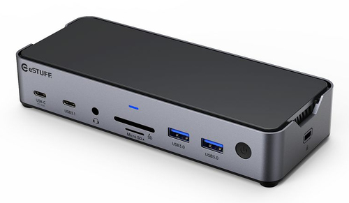 Oem Schwarz Estuff Glb232006 Usb-C 3.2 Gen 1 Dockingstation, Aluminium,