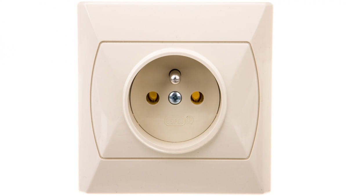 Oem Beige Akcent Einzelsteckdose Mit/Ohne Steckdose, Gp-1Az/01