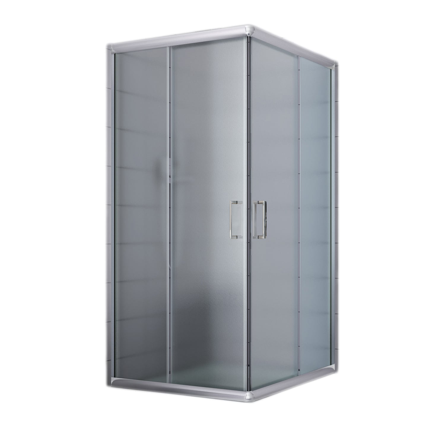 Box Doccia Scorrevole Vetro Stampato H 185 Mod. Alabama 80x120 Cm R...