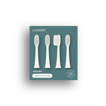Be Lucent Weiss Zahnbürstenkopf, Spark Sonic Toothbrush Heads, 4P White = (4X) - Bild 5