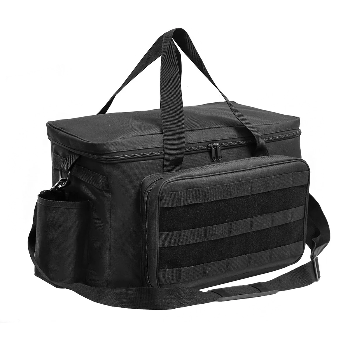 Sac à outils à poches multiples en tissu Oxford déperlant, fond épais renforcé, noir