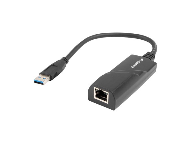 Lanberg Schwarz Usb 3.0 - Rj-45 1Gb Netzwerkkarte Am Kabel