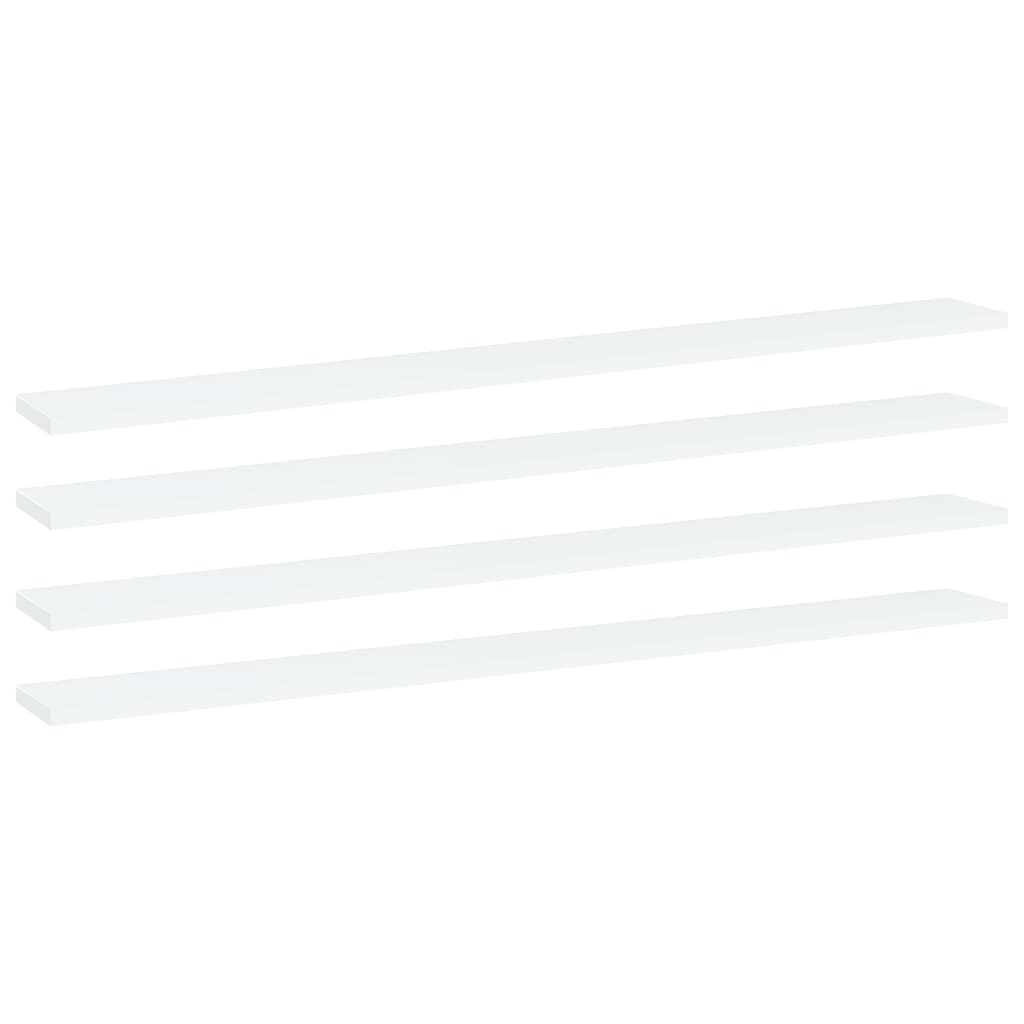 Vidaxl Weiß Bücherregal-Bretter 4 Stk. 100X10x1,5 Cm Holzwerkstoff