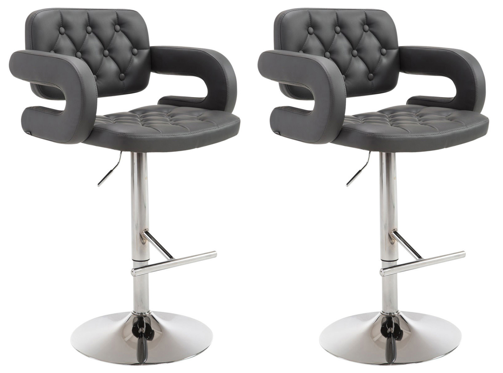 Clp - 2er Set Barhocker Dublin Grau