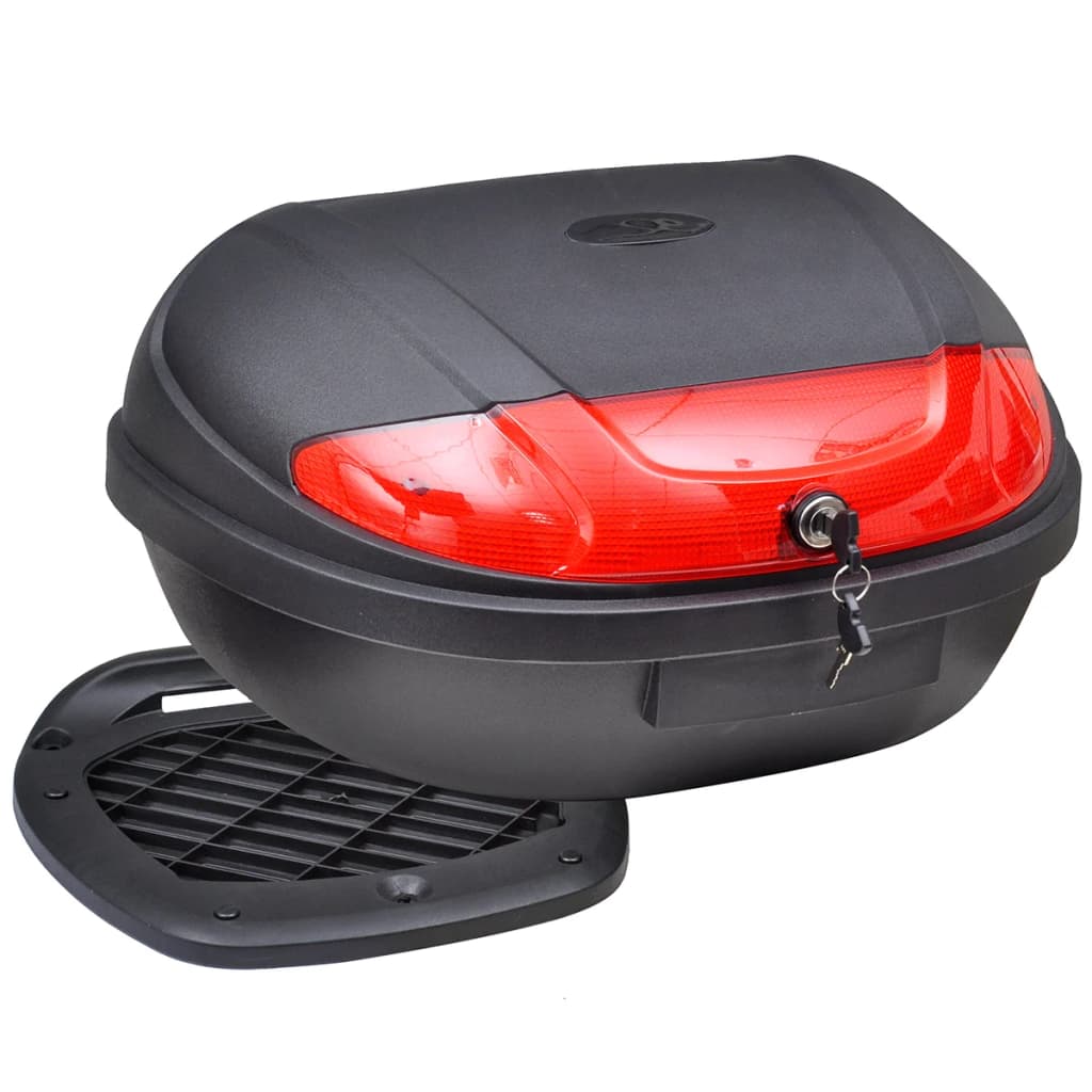 Vidaxl Schwarz Motorrad-Topcase 72 L Für 2 Helme