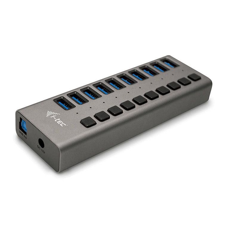 I-Tec Grau U3chargehub10 Ladegerät Für Mobilgeräte Universal Ac Schnellladung Drinnen - Image 10