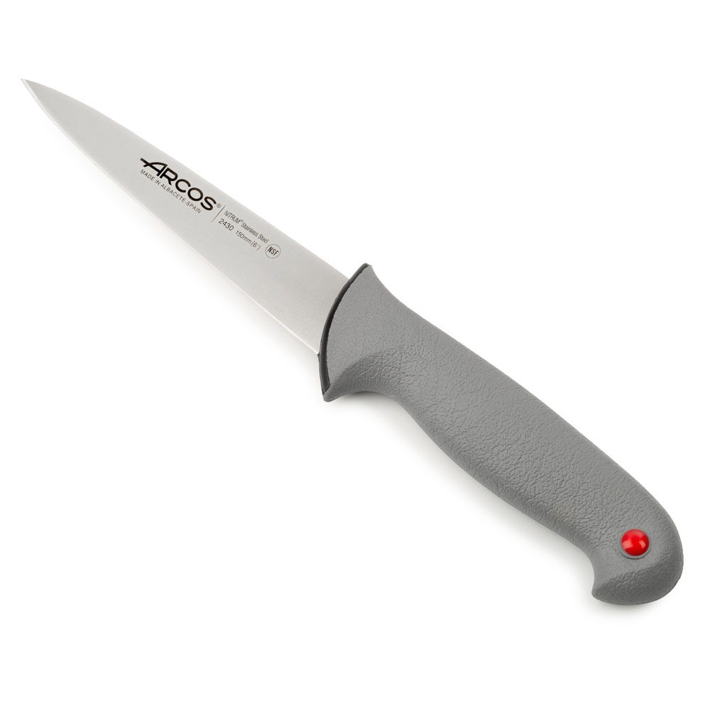 Arcos Unisex Mehrfarbig Fleischermesser Farbe - Prof 243000 Edelstahl Nitrum Und Mango Ergonomisches Polypropylen Und 15 Cm Klinge, Vitrine