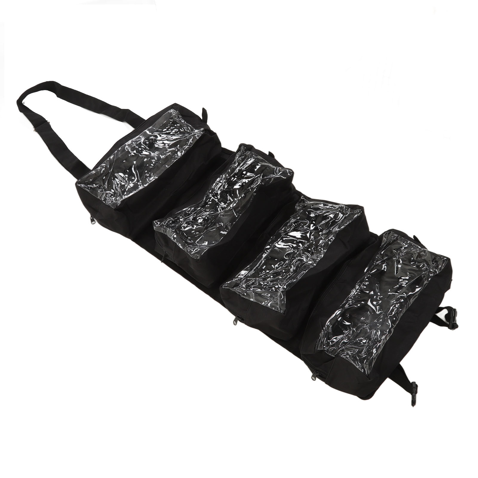 Sac à outils roulant en 600D Oxford, tissu détachable, bandoulière, noir