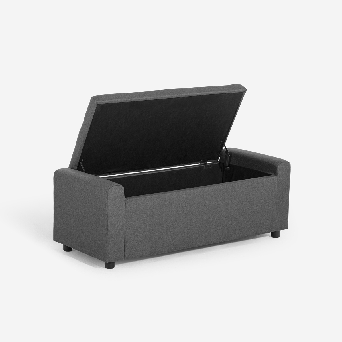 Banc De Rangement En Tissu Pour Chambre Ou Entrée Merak - Gris