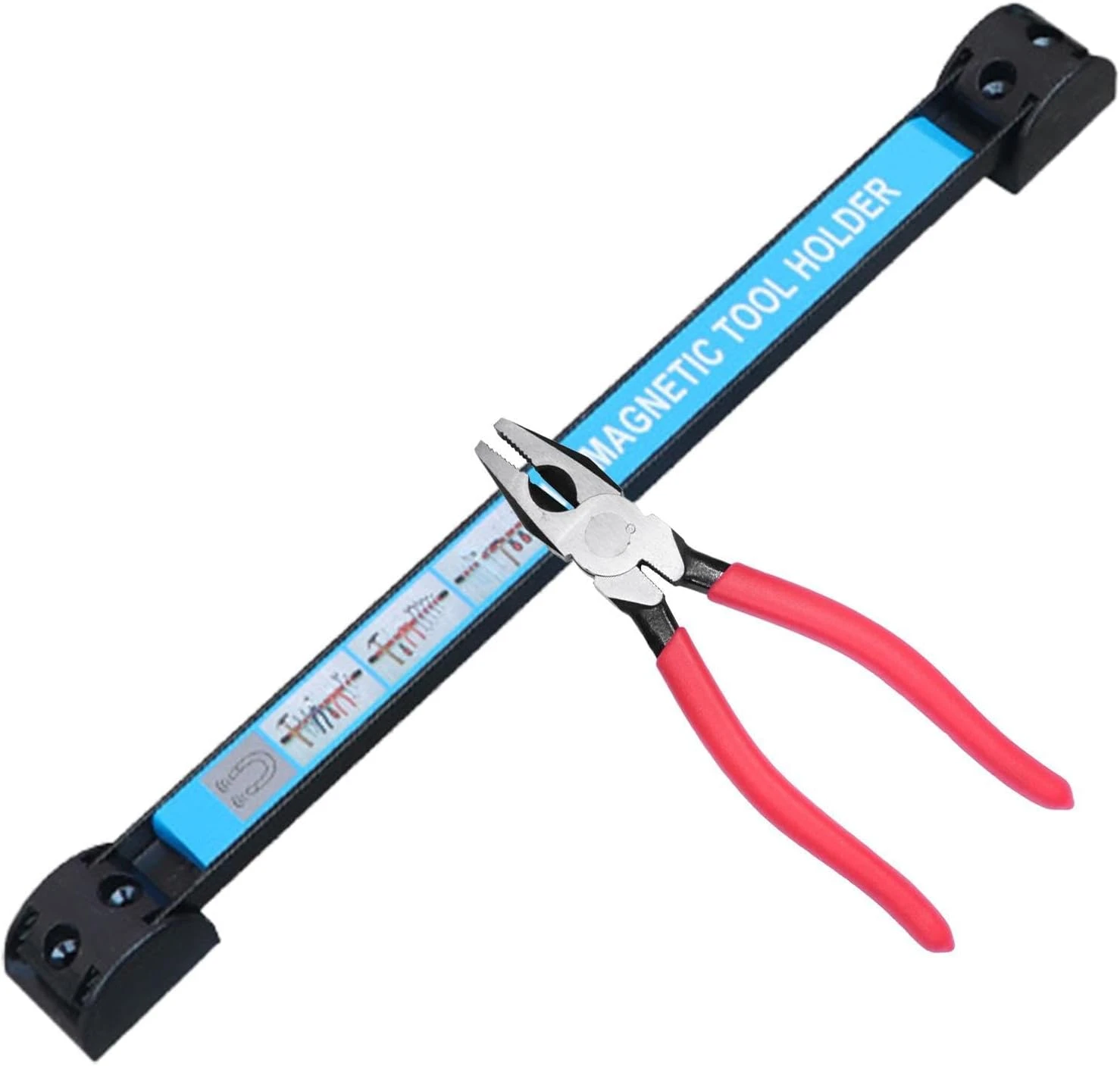 Barre magnétique réglable pour outils, fixation aimantée stable, noir