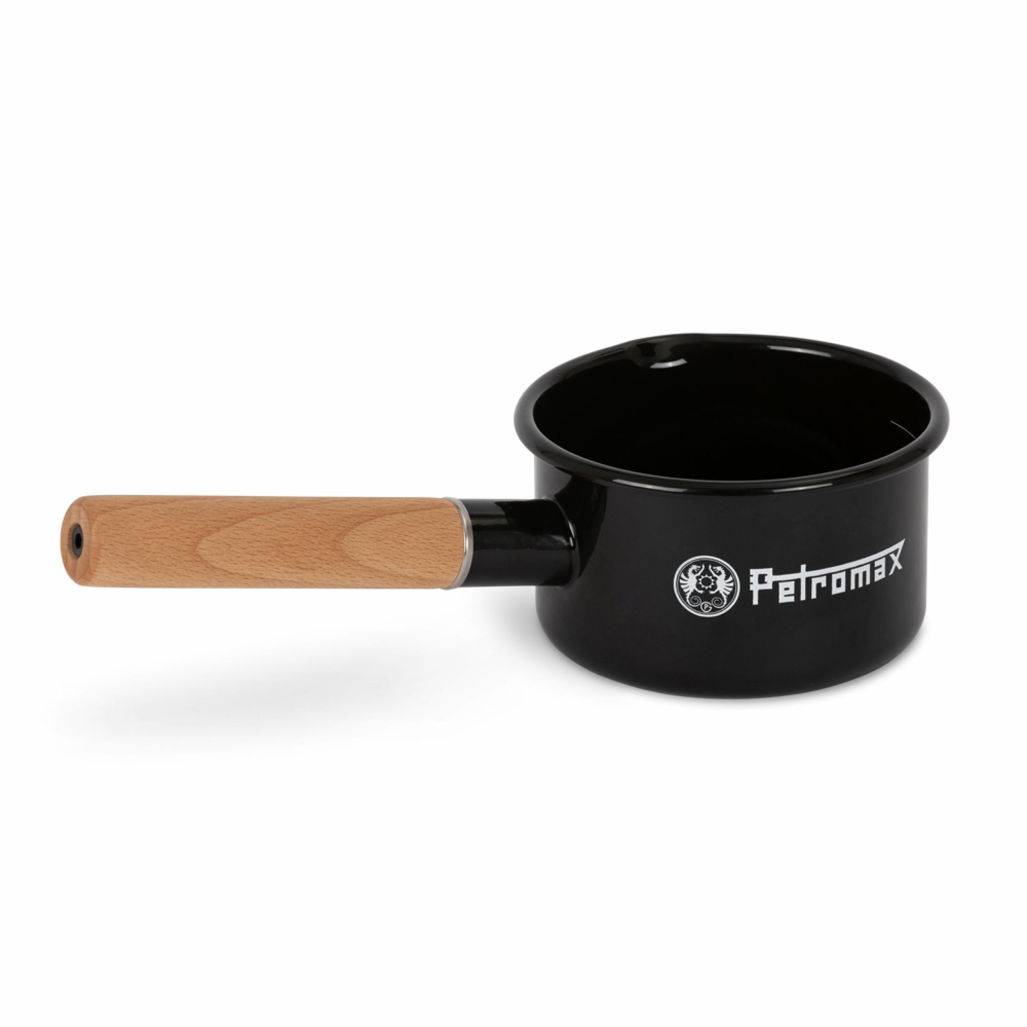 Schwarz Petromax Emaille Stieltopf 0,5 Liter Mit Holzgriff Für Feuerstellen & Herd - Bild 7