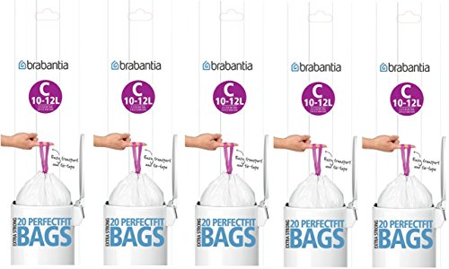 brabantia Müllbeutel Typ C 120 Stück, 6 Rollen Abfallbeutel 10-12 L Mülltüten - Image 5